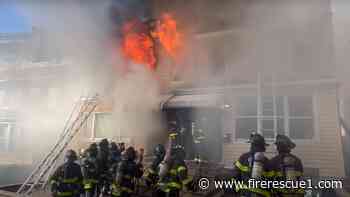 Firefighter falls through floor as FDNY battles 3-alarm fire