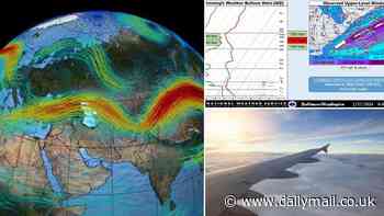 Freak winds in the Atlantic jet stream push three passenger airplanes to supersonic speeds of over 800mph - faster than the speed of sound