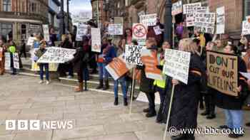 Protests staged over council spending cuts