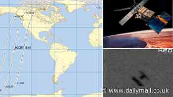 Out-of-control European satellite the size of a RHINO is just hours away from hitting Earth - these are the potential impact zones where it could crash land