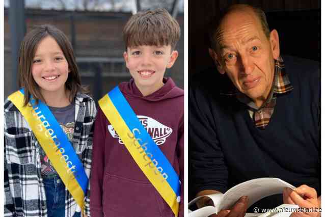 “In de voetsporen van onze trotse opa”: tweeling Vic en Jutta (11) doet intrede in kindergemeenteraad en is meteen schepen en burgemeester