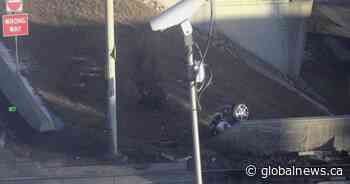 Crash involving CTrain and vehicle shuts down part of eastbound Memorial Drive in Calgary