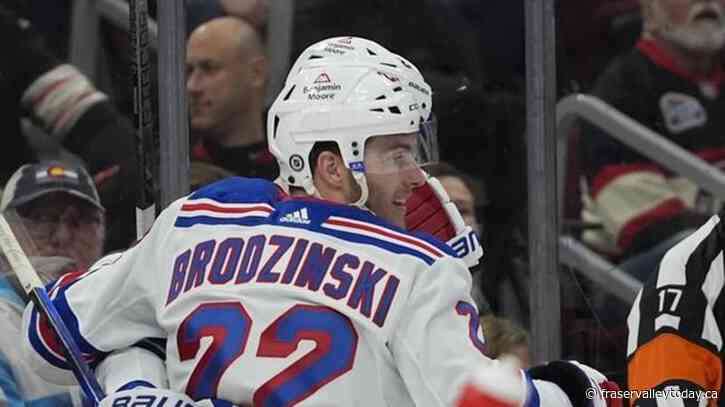 Rangers and forward Jonny Brodzinski agree on a 2-year contract extension