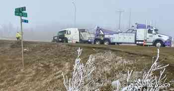 Emergency crews respond to crash west of Edmonton amid foggy conditions in parts of Alberta