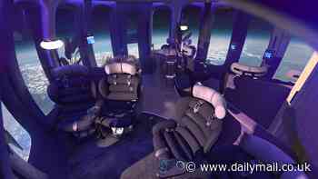 First look inside world's largest capsule that will take space tourists 20miles above Earth where they will sip champagne and look down on world from plush observatory - for $125,000 per head