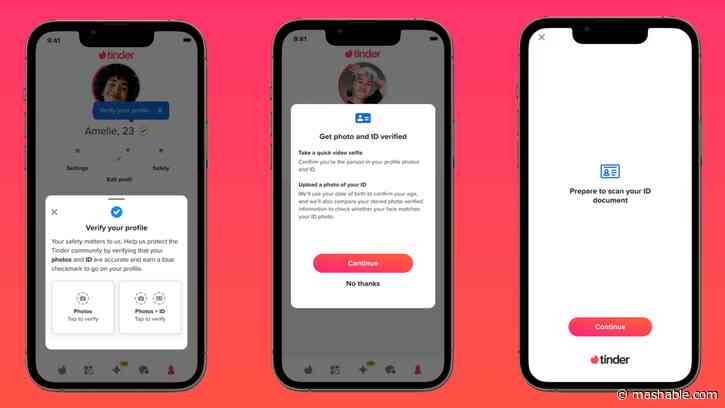 Tinder will soon require IDs for a verification checkmark