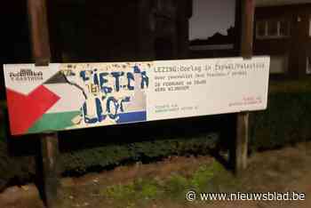 Vandalen vernielen aankondiging lezing over  Israëlisch-Palestijns conflict