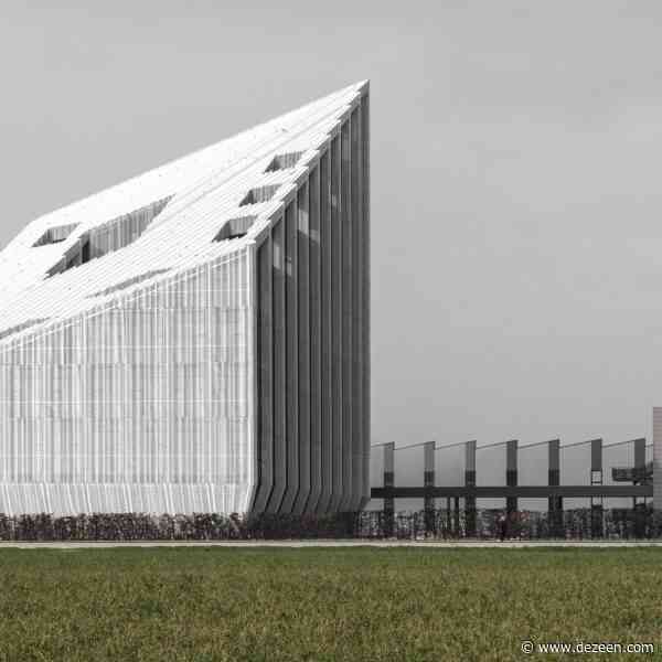Peter Pichler Architecture encloses geometric office block with pleated facades
