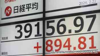 Neues Allzeithoch: Nikkei mit Mega-Rallye: Erstmals 39.156,97 Punkte! Höher als zur Blase 1989