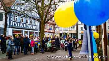 Ukraine Hilfe Nagold: Kundgebung als   Kampf für  Demokratie und   Frieden