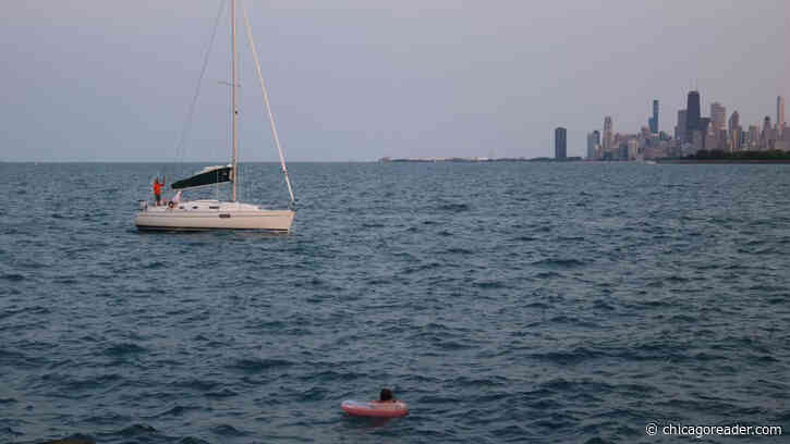 Best time to jump alone into Lake Michigan with an illegal floatie
