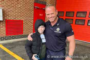 County Durham boy, 10, rescued from burning home meets firefighters who saved his life