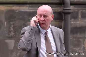 Police representative accused of touching suspect's leg 'talks with his hands', court told