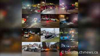 Dozens charged after November street race in which participants blocked traffic on Hwy. 427, police say