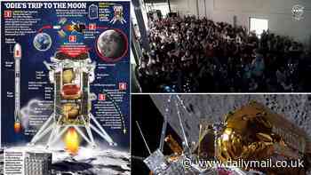 'Welcome to the moon': How Odysseus 'aced the landing of a lifetime' as it touched down on the lunar surface following a nail-biting 73-minute descent - marking the first time the US has reached the moon in more than 50 years