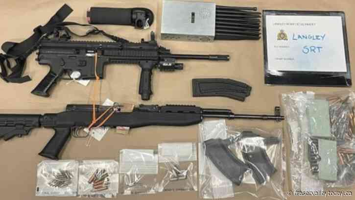 Langley RCMP, multiple police agencies nab suspects with guns, radio jammer who fled from police