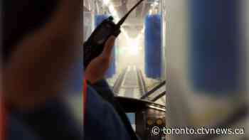 Video shows new drive-thru car wash for trains as work continues on Finch LRT