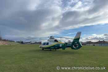 One taken to hospital as Great North Air Ambulance lands in Stanley after 'medical incident'