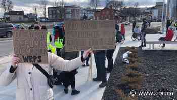Protestors call for justice after a Black Kitchener man was killed during a police-involved shooting