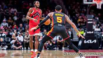 Immanuel Quickley hits 6 3-pointers, scores 24 points in Raptors' 123-121 victory over Hawks