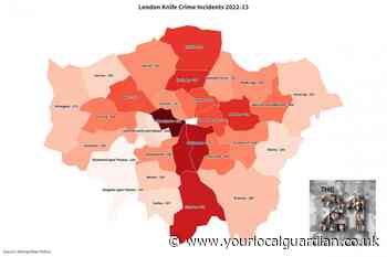 London knife crime offences in 2023