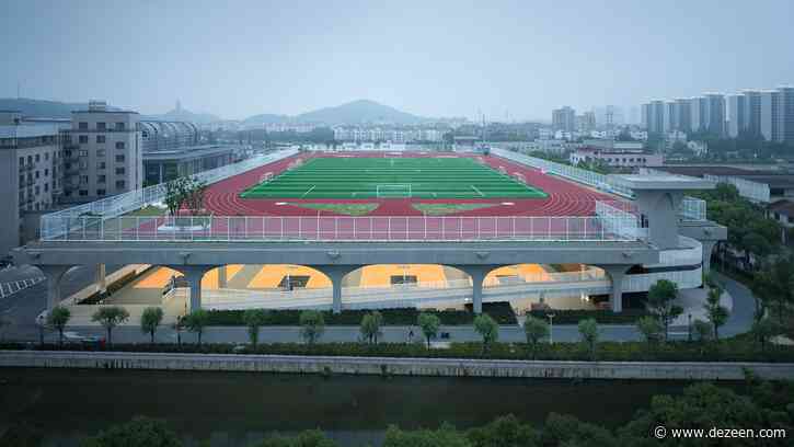 Concrete vaults support rooftop football pitch in China by UAD