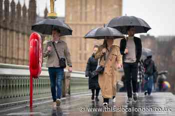 Met Office east London forecast: Yellow rain warning issued
