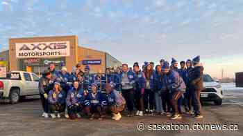 U of S students on the way to Regina in biennial TeleMiracle bed push