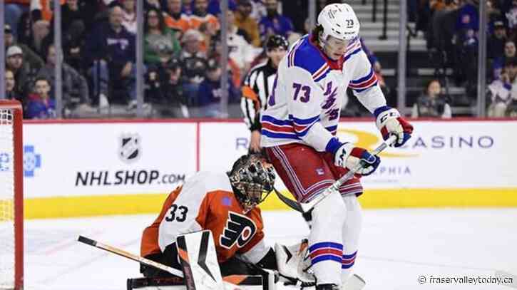 NHL roundup: Rangers beat Flyers 2-1, tie franchise record with 10th straight win