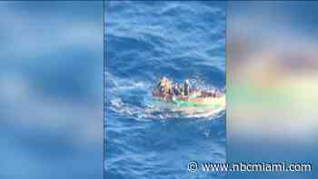 Video shows Carnival cruise ship come to the aid of people floating on vessel at sea