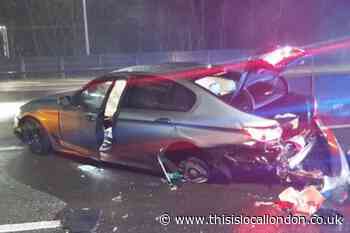 BMW driver caused van crash M25 in Essex then fled the scene