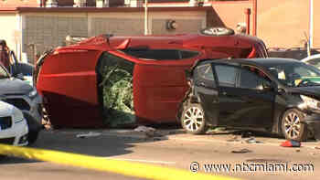 Man sought in KY murder in custody after police chase ends in crashes in Miami-Dade