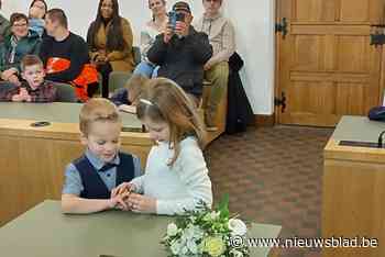 Kleuters basisschool Scharrel stappen in het huwelijksbootje