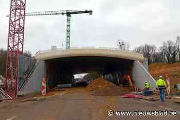 Met week vertraging wordt eerste koker van ecoduct Hallerbos in gebruik genomen