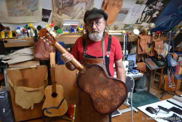 Creatieve duizendpoot Phil (65) legt zich na meubels maken, tekenen en musiceren nu ook toe op het bewerken van leder: “Variatie houdt mijn creativiteit scherp”