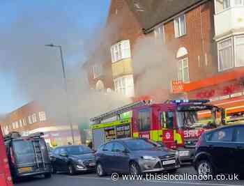 Bridge Road in Wembley shut as LFB tackles shop fire