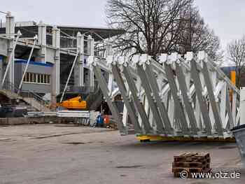 Bau im Ernst-Abbe-Sportfeld Jena: Neuer Zeitplan fürs Dach der Westtribüne