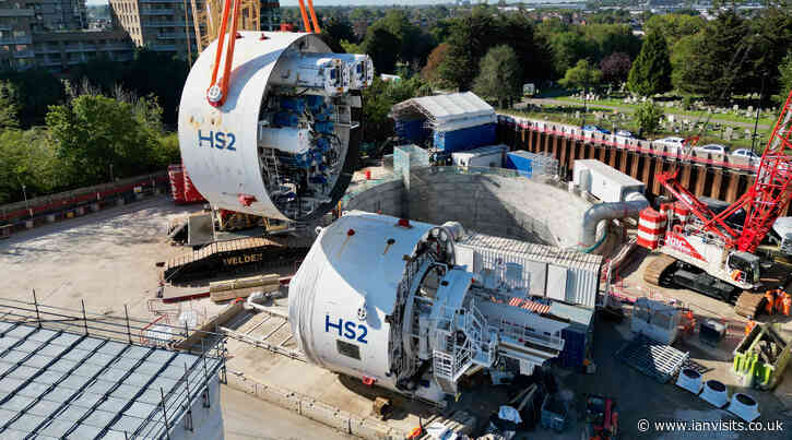 HS2 launches third giant tunnelling machine under west London