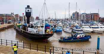 Hull’s historic Spurn Lightship navigates its final journey to new home