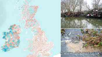 The dismal state of Britain's rivers: Interactive map reveals just how polluted your local waterway is - as experts warn nearly a quarter are in poor or bad condition