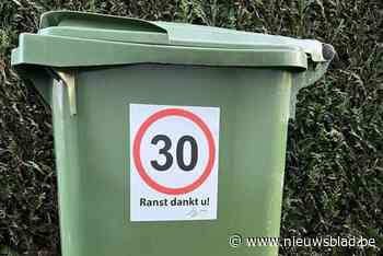 Parket formeel: u riskeert toch geen boete voor sensibiliseringssticker van zone 30 op vuilnisbak