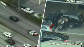 Man arrested after police chase of stolen SUV ends at Miami International Airport