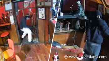 Video shows man who allegedly burglarized Miami Beach eatery twice, pulled gun on worker