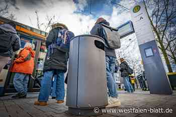 Ein neuer Mülleimer nicht an jeder Bushaltestelle