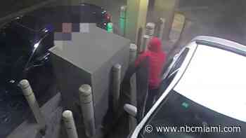 Surveillance shows man getting robbed at gunpoint at Hialeah drive-thru ATM