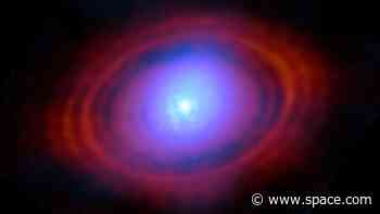 A baby star's planet-forming disk has 3 times more water than all of Earth