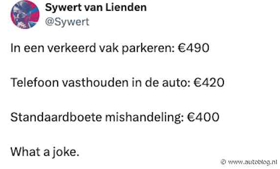Sywert vindt verkeersboetes te hoog en hij heeft gelijk!