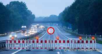 A3-Verteilerfahrbahn im Kreuz Biebelried wegen Bauarbeiten gesperrt - Verkehr wird umgeleitet