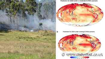 Terrifying maps reveal the three areas of the globe that will experience record-breaking temperatures this year thanks to El Niño