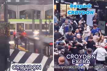 Croydon Boxpark fight between Chelsea and Liverpool fans